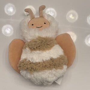 Plush Bee Stuffed Animal - White and Tan
